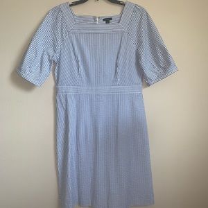 Ann Taylor blue white elegant dress